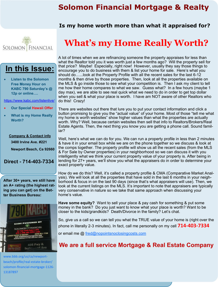 December 2024 - Our 1% Listing eNewsletter Hawaii what's my home worth low inventory home prices and current interest rates for REALTORS